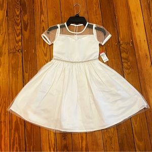 Special Editions Girl’s A-Line Formal Midi Dress White 4-5